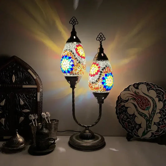 Handmade Turkish Table Lamp – Elegant Mosaic Design