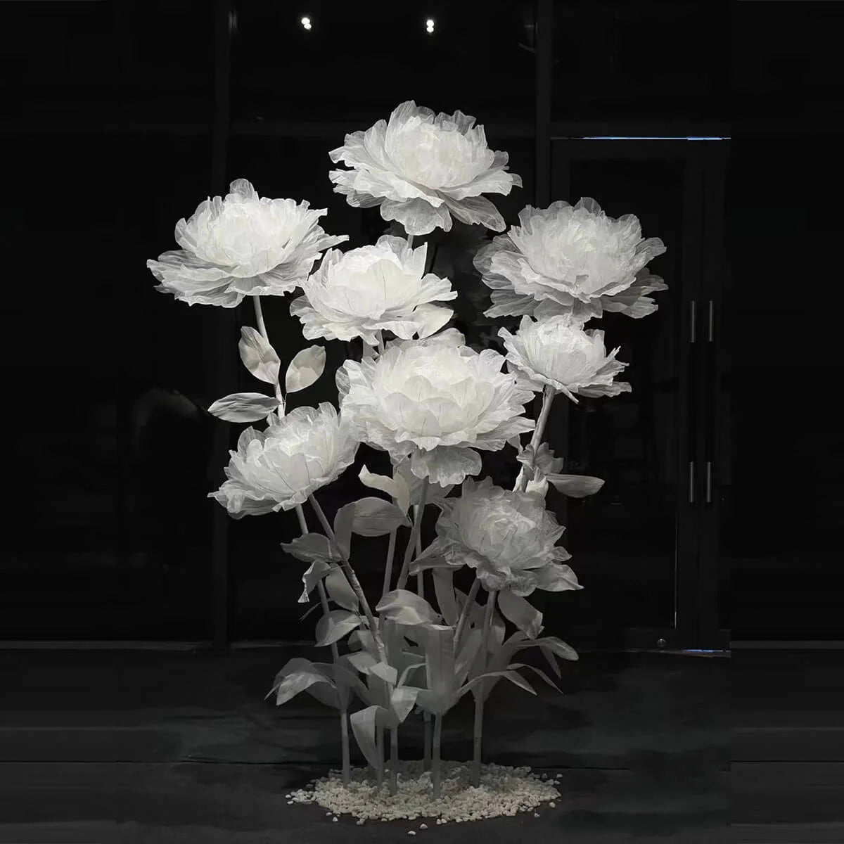 Giant Peony Paper Flower Set for bridal store decorations