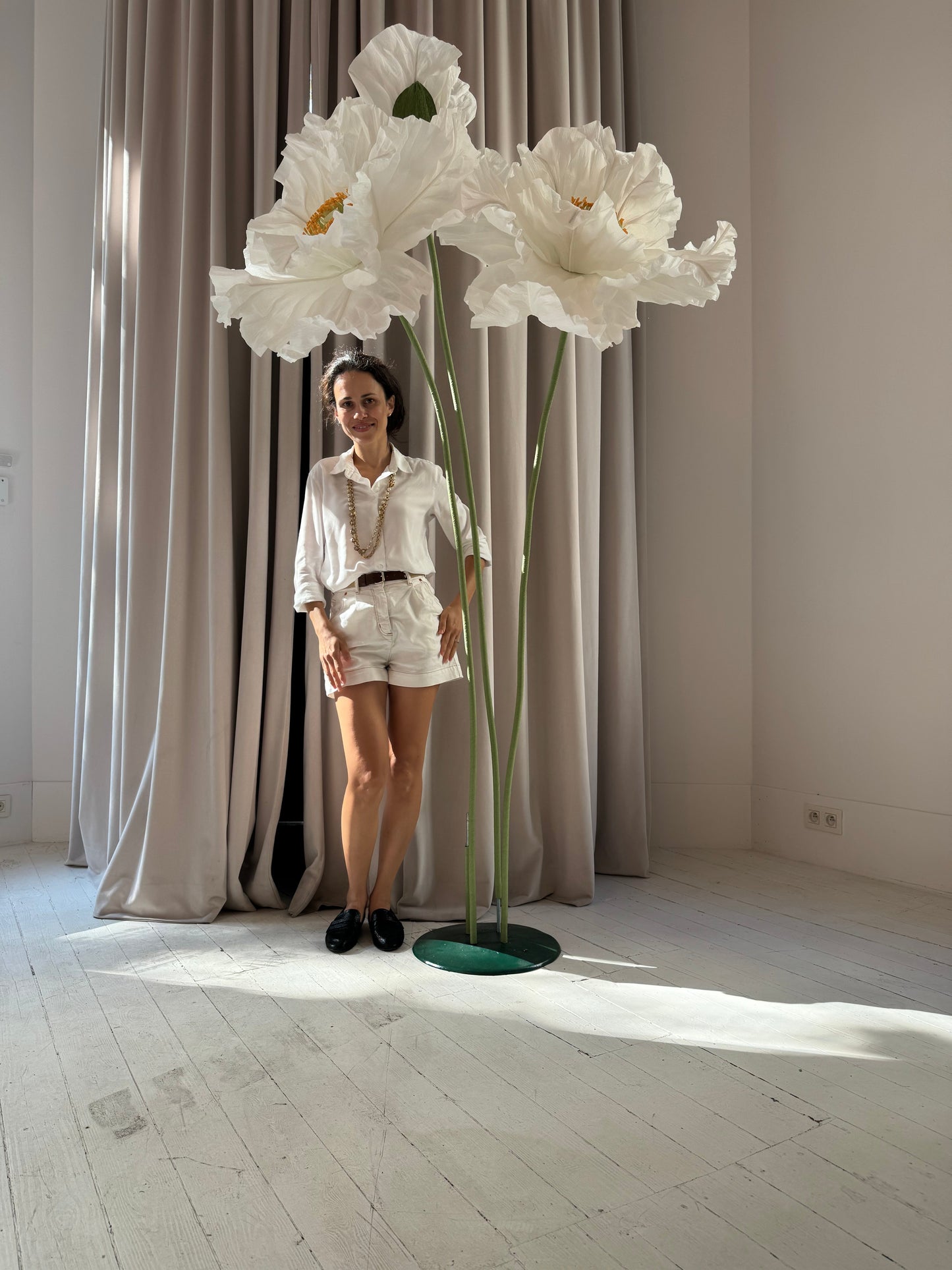 Giant White Paper Flowers