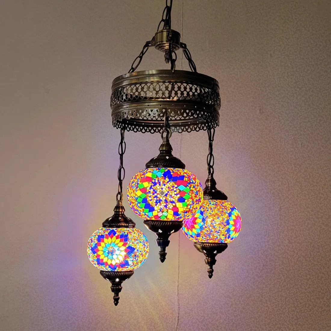 3 Globe Mosaic Hanging Lamp - 2