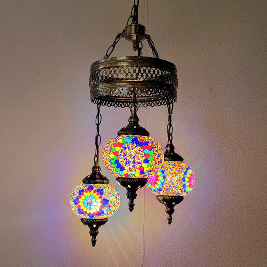 3 Globe Mosaic Hanging Lamp - 2