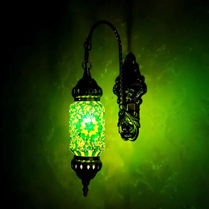 Handcrafted Turkish Mosaic Wall Light – Retro Moroccan Lamp for Living Room or Bedroom Decor