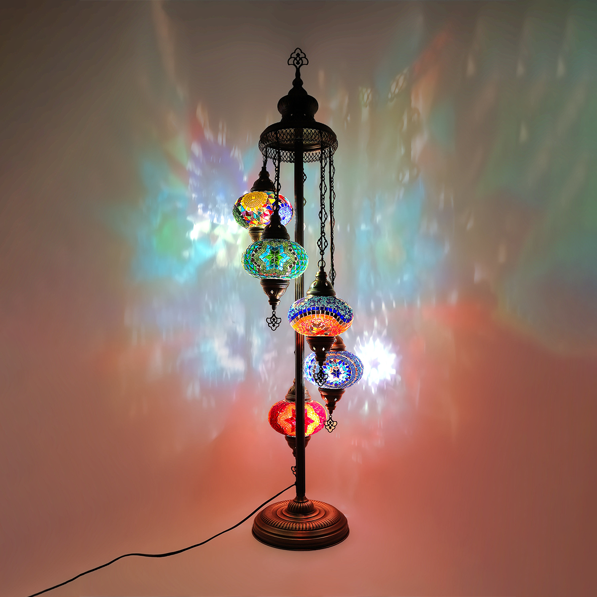 5 Globe Glass Lamp
