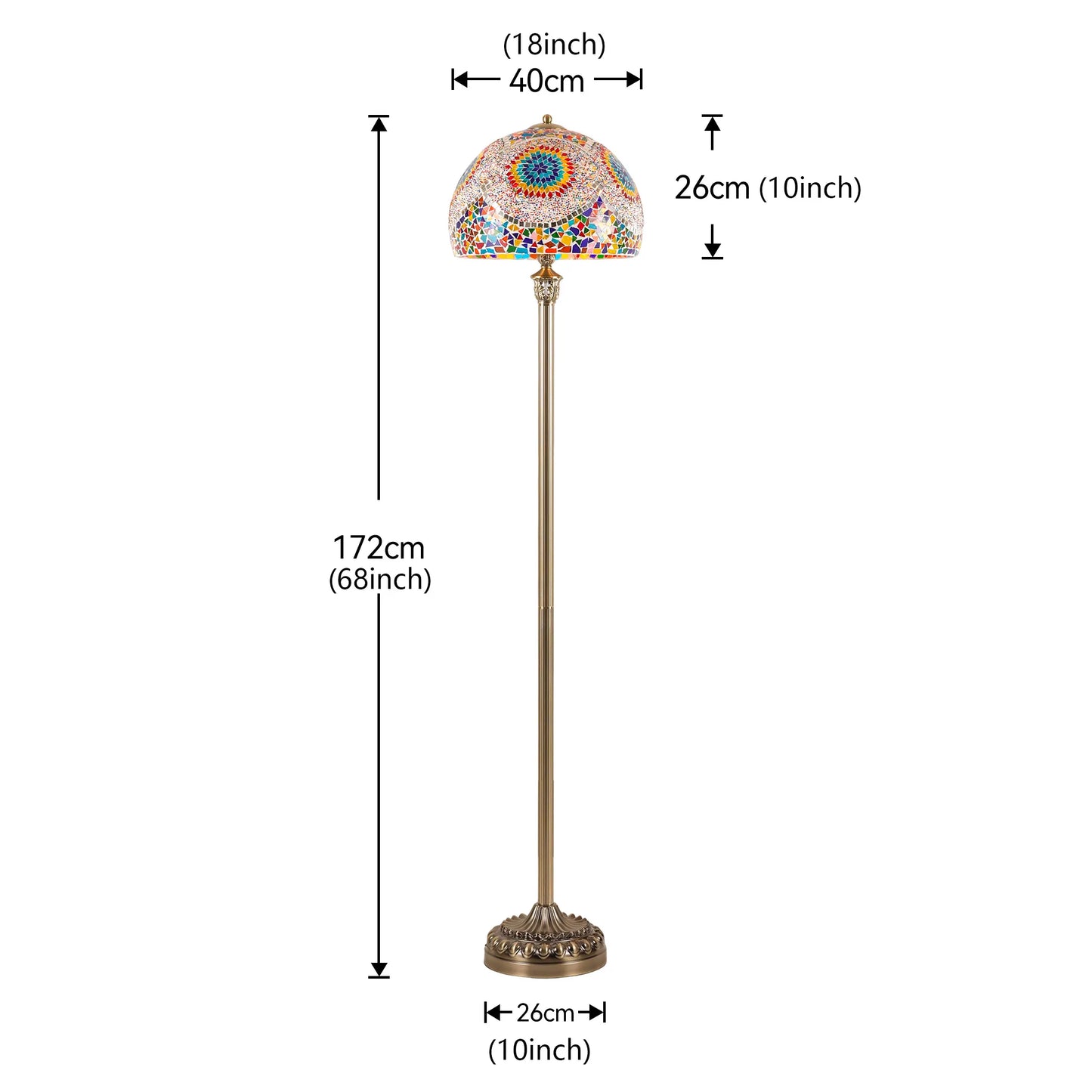 Mosaic Turkish Floor Lamps – Moroccan Bohemian Decor with Handcrafted Mosaic Glass