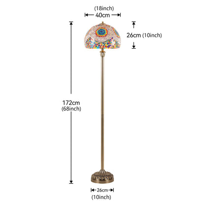 Mosaic Turkish Floor Lamps – Moroccan Bohemian Decor with Handcrafted Mosaic Glass