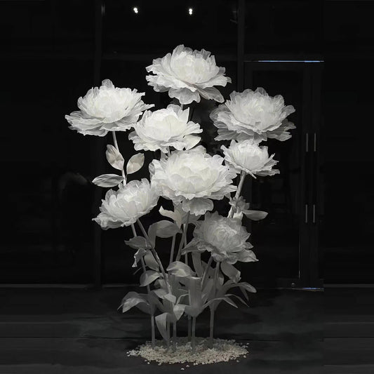 Giant Peony Paper Flower Set for bridal store decorations