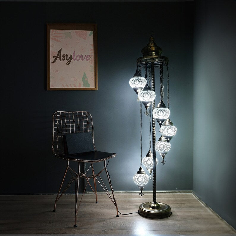 7 Globe Moroccan Floor Lamp Design