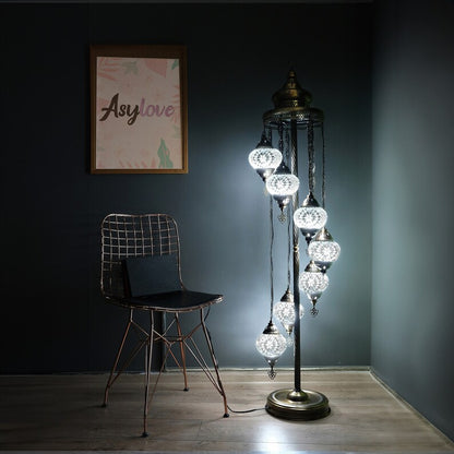 7 Globe Moroccan Floor Lamp Design