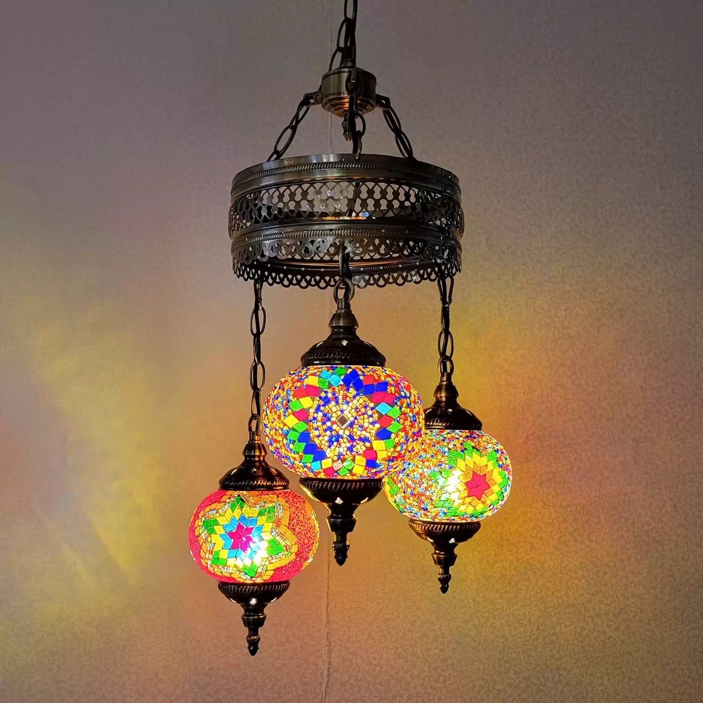 3 Globe Mosaic Hanging Lamp - 2