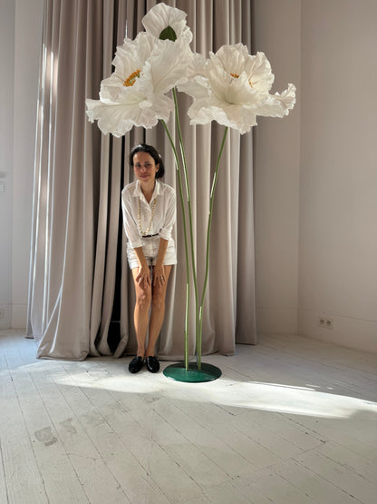 Giant White Paper Flowers