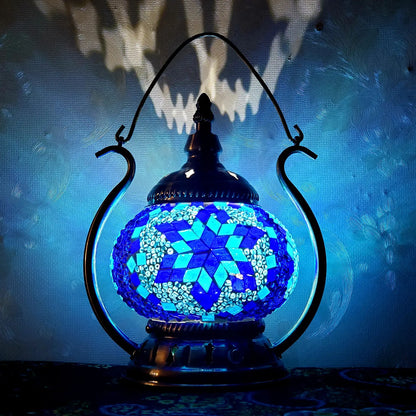 Blue Turkish Mosaic Lamp Kit Portable Desk Lamp