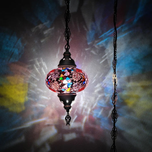 1 Globe Mosaic Pendant Lamp, Moroccan Chandeliers