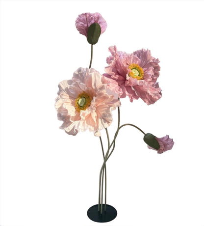 Giant Paper Flowers in Blush and Misty Rose