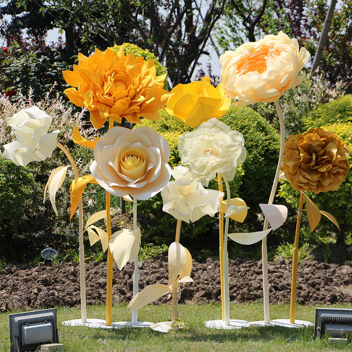 Giant Flowers Free Standing Decoration (7 Flowers)