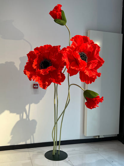 Enchanting Red Paper Flowers