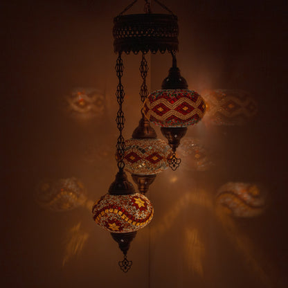 Turkish Moroccan Mosaic Hanging Ceiling Lantern Lamp