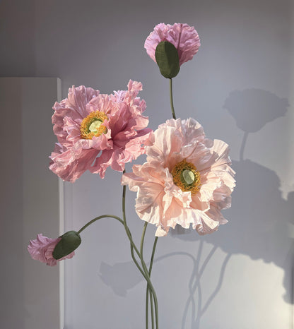 Giant Paper Flowers in Blush and Misty Rose