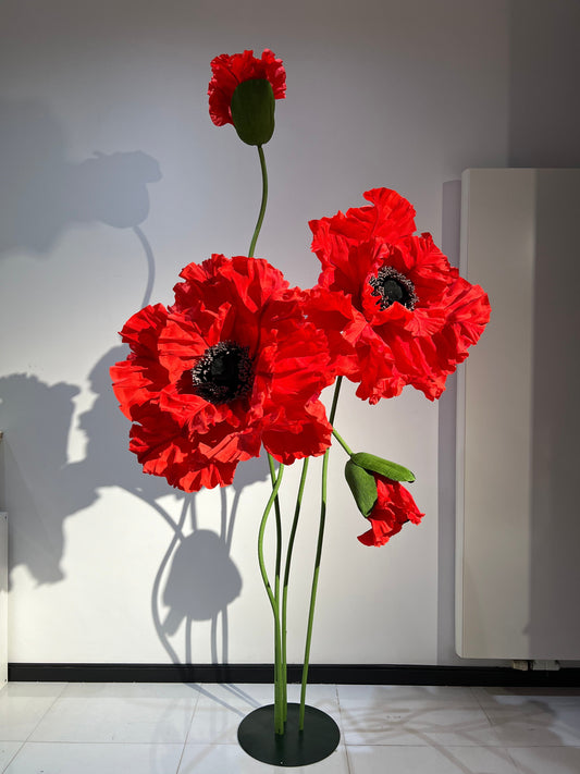 Enchanting Red Paper Flowers