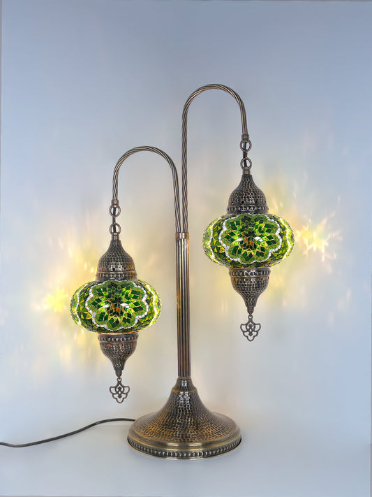 Mosaic Bedside Lamp 2 Globe Turkish Table Lamp