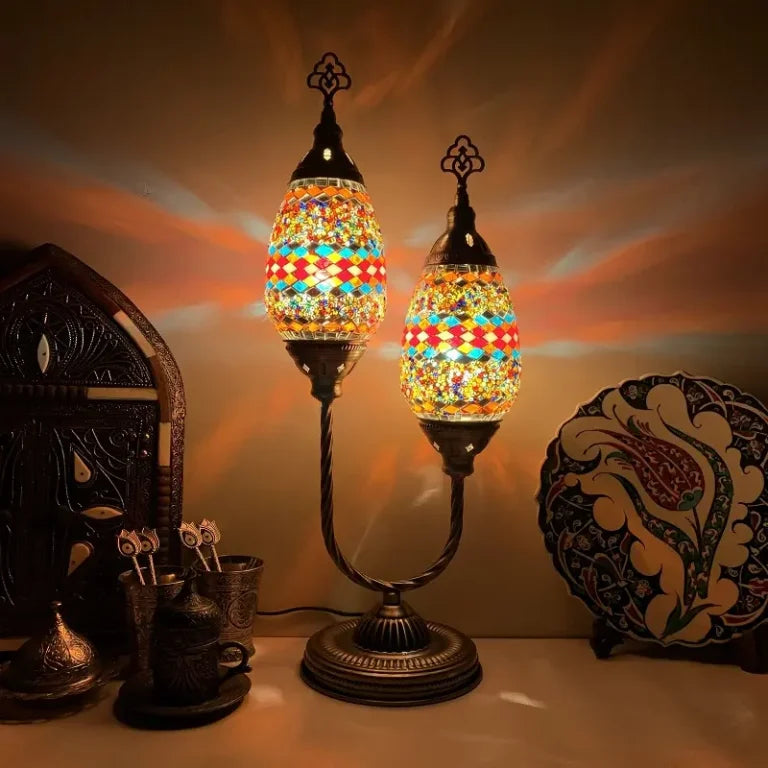 Handmade Turkish Table Lamp – Elegant Mosaic Design