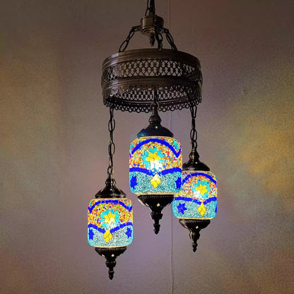 3 Globe Mosaic Hanging Lamp