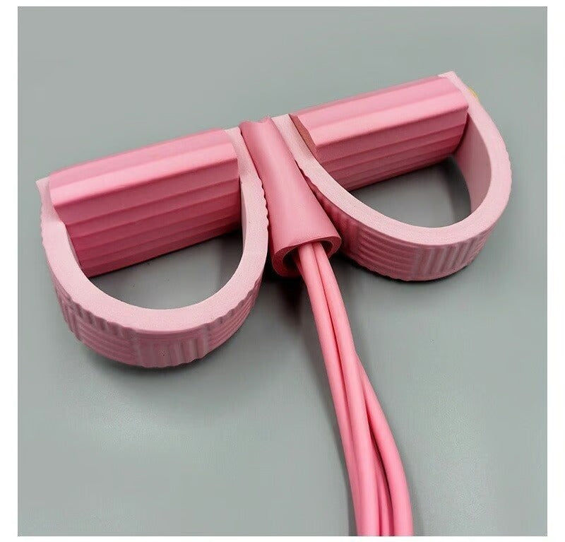 🏃‍♀️ 💪 Fitness Resistance Bands-4 Tube Pedal Ankle Puller 🏃‍♀️