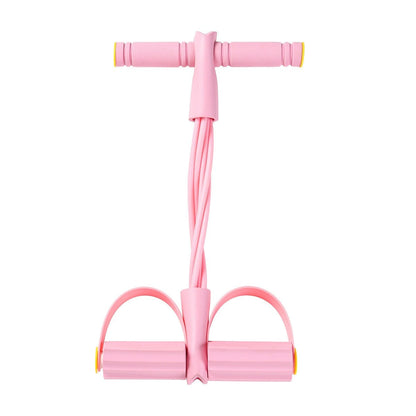 🏃‍♀️ 💪 Fitness Resistance Bands-4 Tube Pedal Ankle Puller 🏃‍♀️