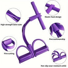🏃‍♀️ 💪 Fitness Resistance Bands-4 Tube Pedal Ankle Puller 🏃‍♀️